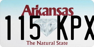 AR license plate 115KPX