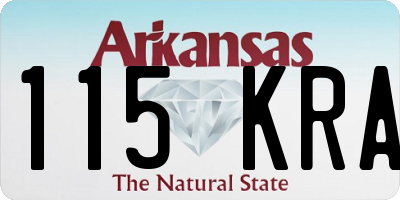 AR license plate 115KRA