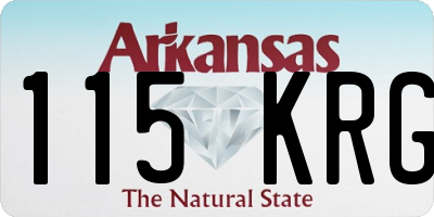 AR license plate 115KRG