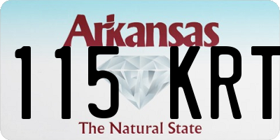 AR license plate 115KRT