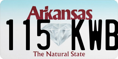 AR license plate 115KWB