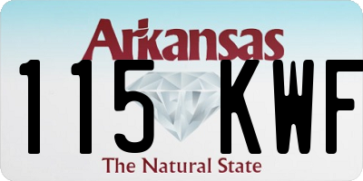 AR license plate 115KWF
