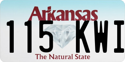 AR license plate 115KWI