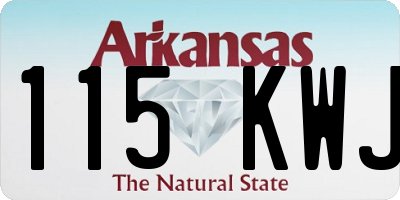 AR license plate 115KWJ