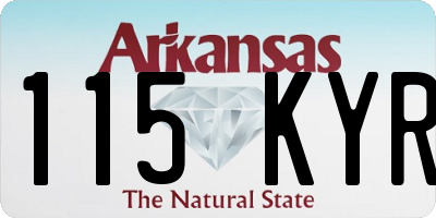 AR license plate 115KYR