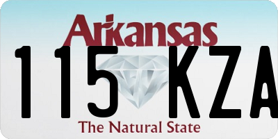 AR license plate 115KZA