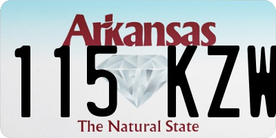 AR license plate 115KZW