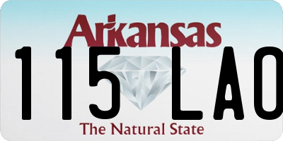 AR license plate 115LAO