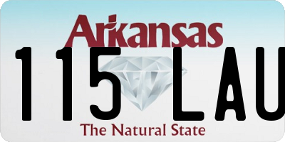 AR license plate 115LAU