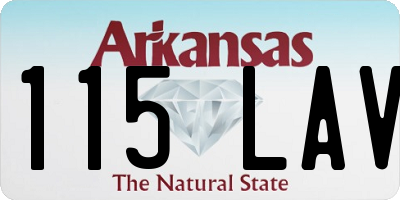 AR license plate 115LAV