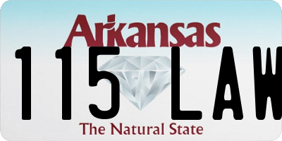 AR license plate 115LAW
