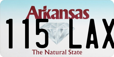 AR license plate 115LAX