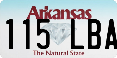 AR license plate 115LBA