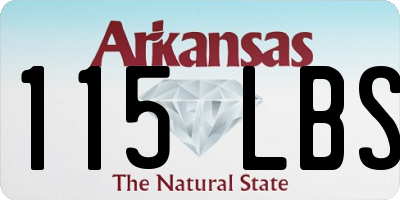 AR license plate 115LBS