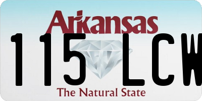 AR license plate 115LCW