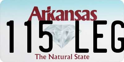 AR license plate 115LEG