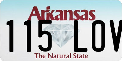 AR license plate 115LOV