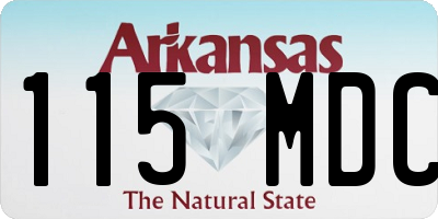 AR license plate 115MDC