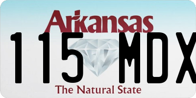 AR license plate 115MDX