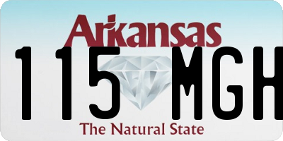 AR license plate 115MGH