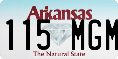 AR license plate 115MGM