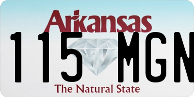 AR license plate 115MGN