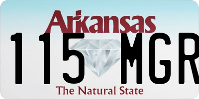 AR license plate 115MGR