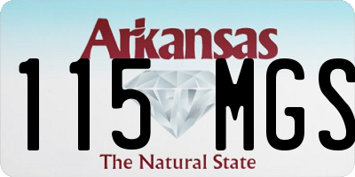 AR license plate 115MGS