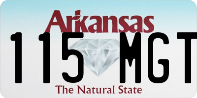 AR license plate 115MGT