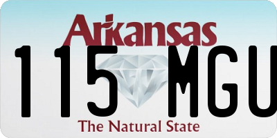 AR license plate 115MGU