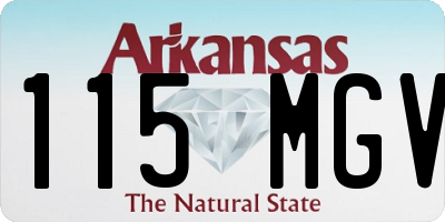 AR license plate 115MGV