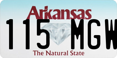 AR license plate 115MGW