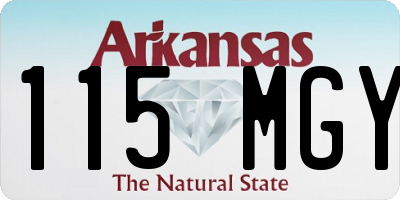 AR license plate 115MGY