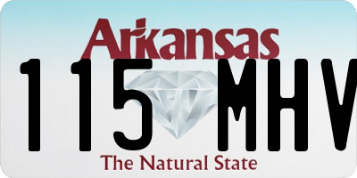 AR license plate 115MHV