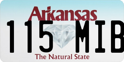 AR license plate 115MIB