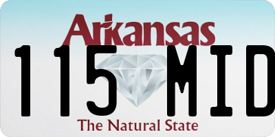 AR license plate 115MID