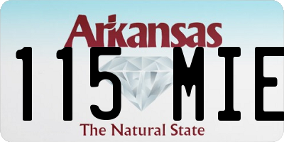 AR license plate 115MIE