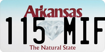 AR license plate 115MIF