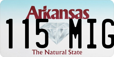 AR license plate 115MIG