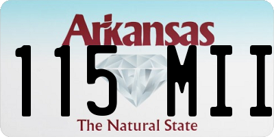 AR license plate 115MII