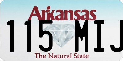 AR license plate 115MIJ