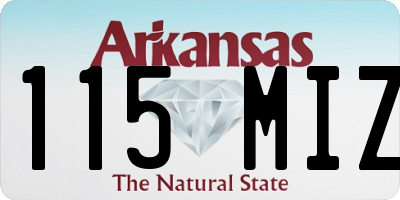 AR license plate 115MIZ