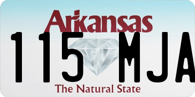 AR license plate 115MJA