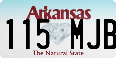 AR license plate 115MJB
