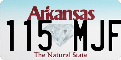 AR license plate 115MJF