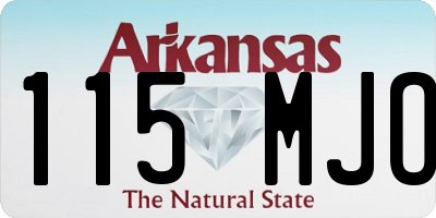AR license plate 115MJO