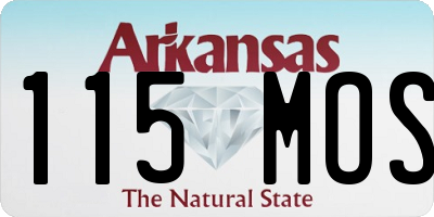 AR license plate 115MOS