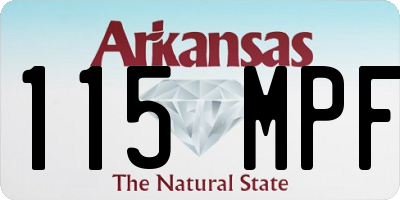 AR license plate 115MPF