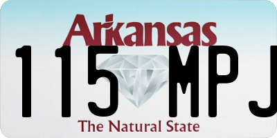 AR license plate 115MPJ