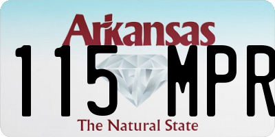 AR license plate 115MPR